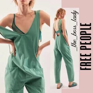 Free People Green Jumpsuit